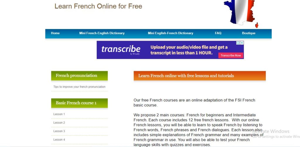تطوير اللهجة الفرنسية