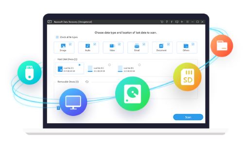 برنامج Aiseesoft Data Recovery لاستعادة الملفات المحذوفة