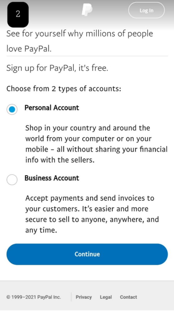 تطبيق paypal  لخدمات الدفع الالكتروني